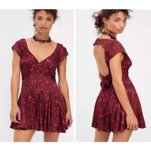 Free People It Takes Two Wrap Dress in Plum Size Small - Picture 1 of 11